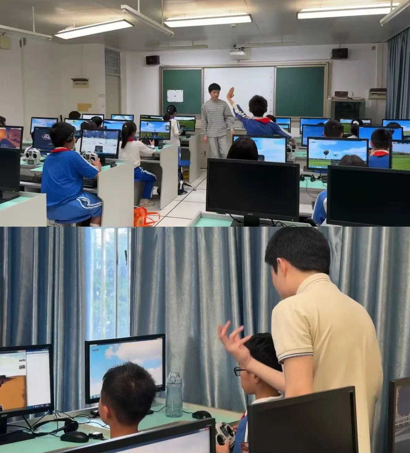 青少年无人机课堂与模拟操控实践